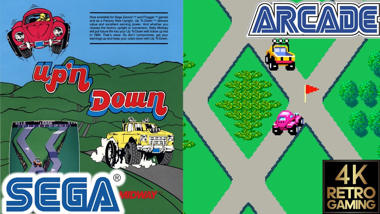 Up 'n Down Arcade ( Sega 1983 ) 4k Gameplay - YouTube