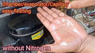 Refrigerator Evaporator flushing|Capillary tube Replacement|Cooling coil flushing.