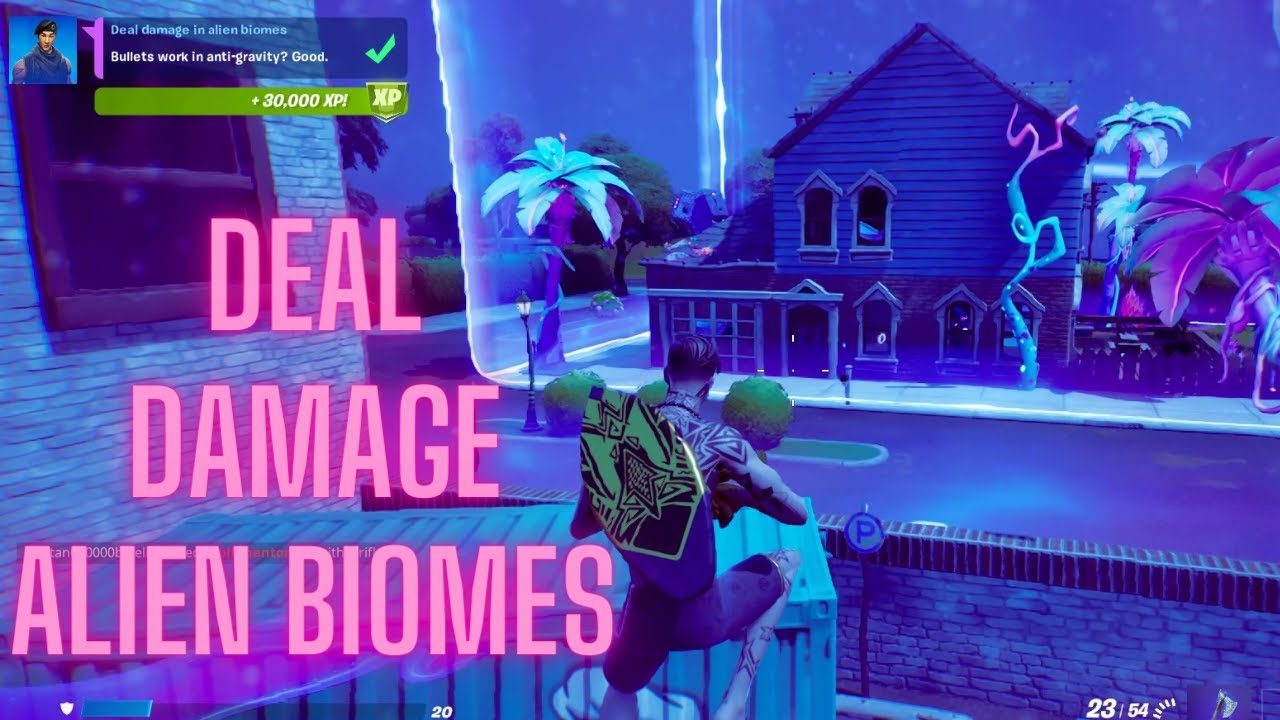 Deal damage in Alien Biomes | Fortnite Chapter 2 Season 7 Week 11 Challenges