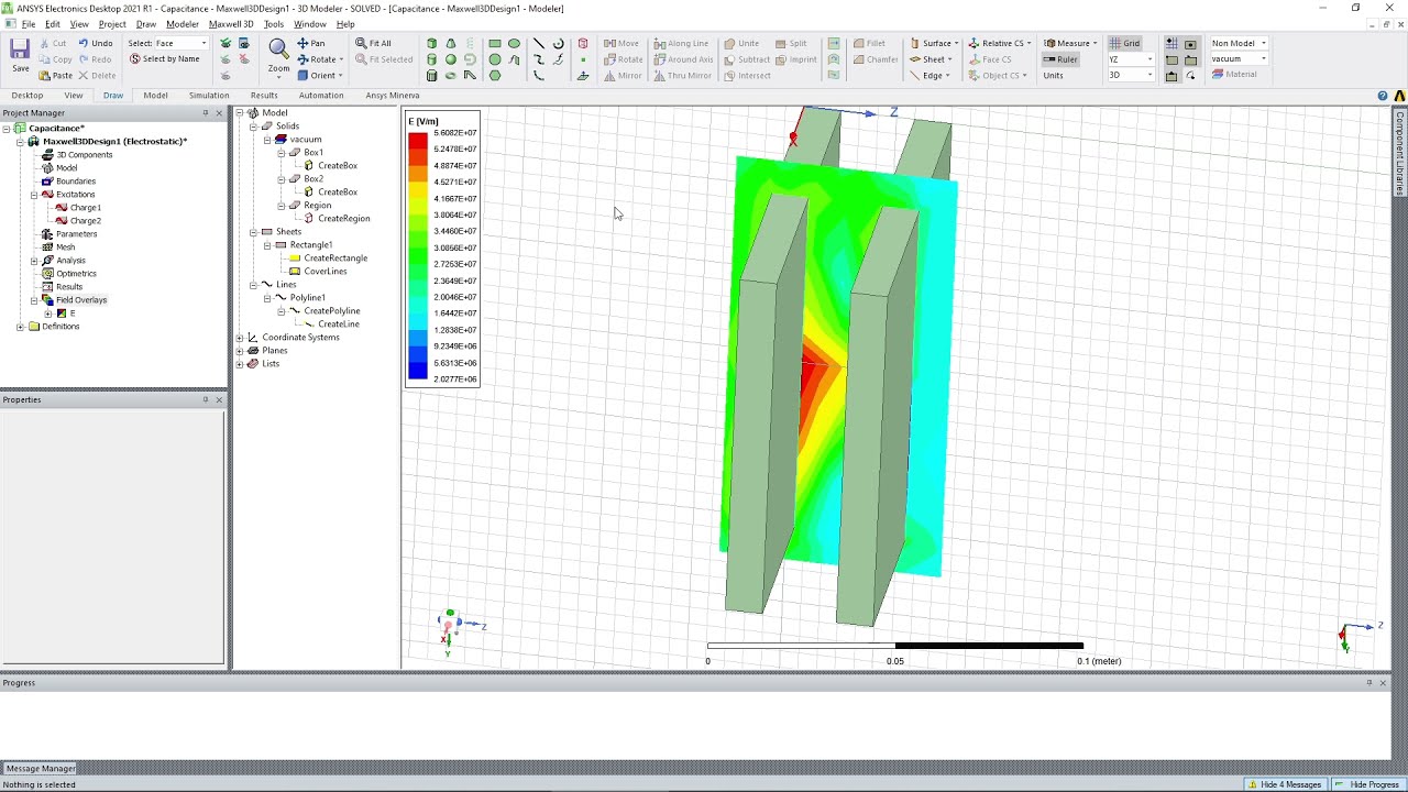 How to calculate capacitance Ansys simulation & calculations YouTube