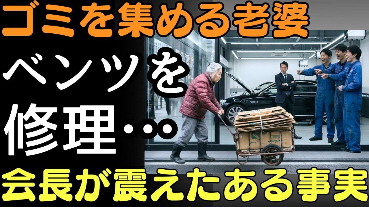ゴミを集める老婆がベンツを修理…会長が震えた“ある事実 | 人生の教訓