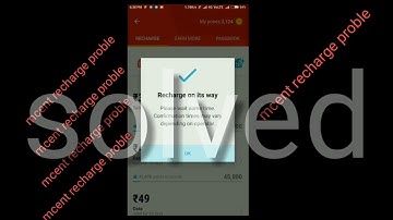 Mcent recharge problem solved mCent recharge problem solved