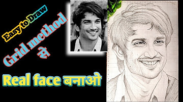 Sushant Singh Rajput Drawing | Real face drawing , Gridline method, Outline tutorial