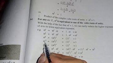 Three Cube root of unity: Exercise 4.4
