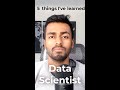5 lessons you'll learn as a Data Scientist #shorts