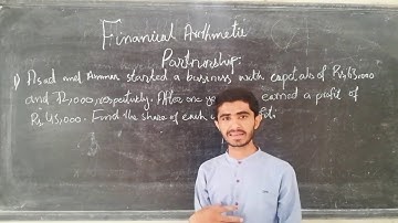 Financial Arithmetic# Partnership# part-2# Asif Ali#ME TUTORIAL