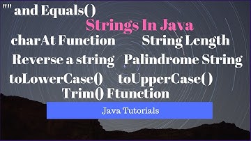 Java Tutorial For Beginners - Strings In Java