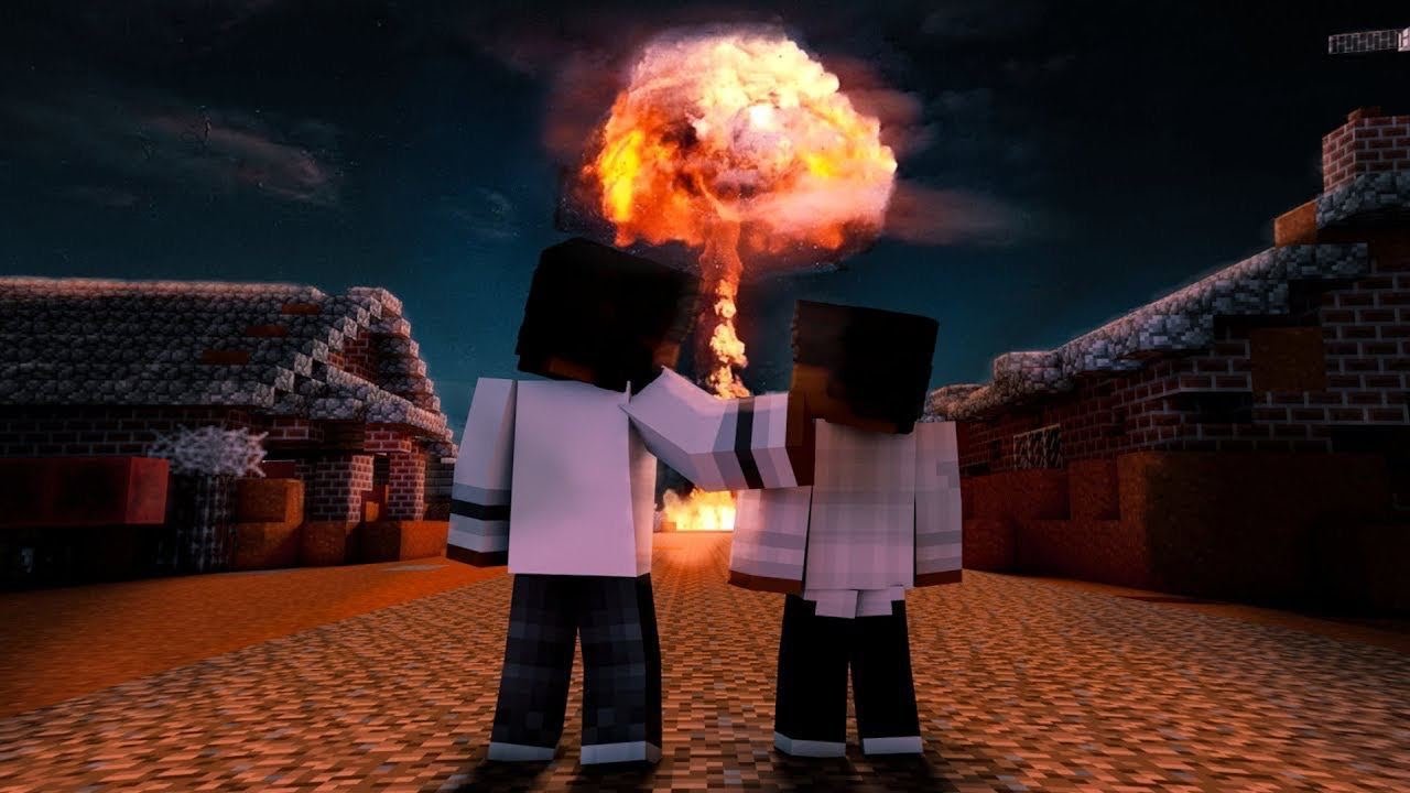 HUGE ATOMIC EXPLOSION or How to easily make atomic bomb in Minecraft