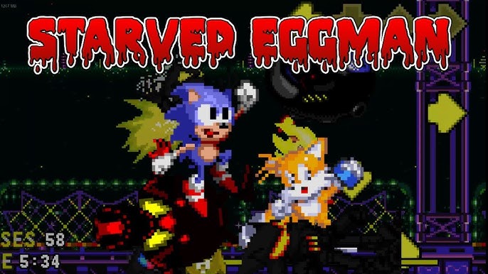 Pixilart - Scared Sonic and Ray(Starved Eggman) by CutelittleUwU