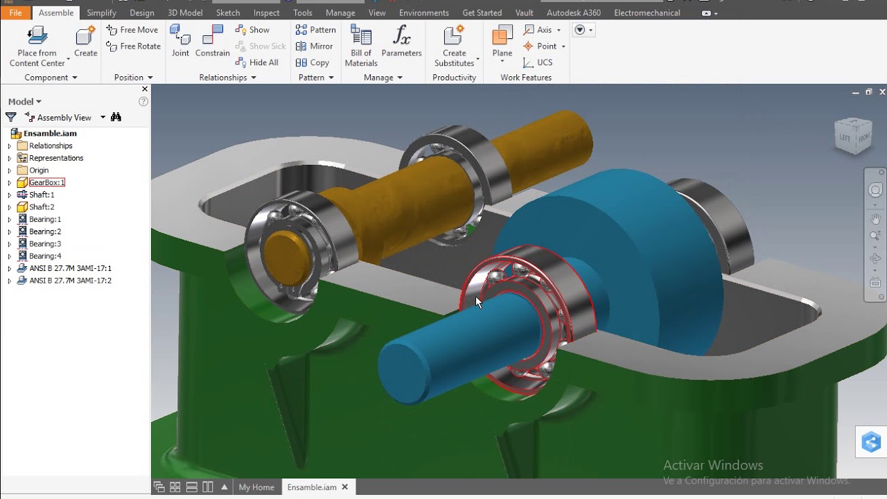 Tutorial Inventor 2017: anillos de retención para ejes y rodamientos
