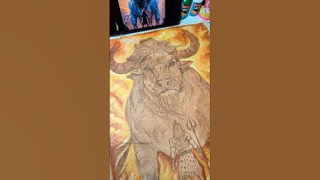 Lord Shiva with Nandi Maharaj Drawing 🔥 Baground Painting #shorts #drawing #art #shivratri