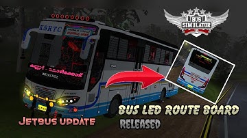 New LED Route Name Board in Jet Bus | Jet bus Updated | Bus Simulator Indonesia | V3.6 update