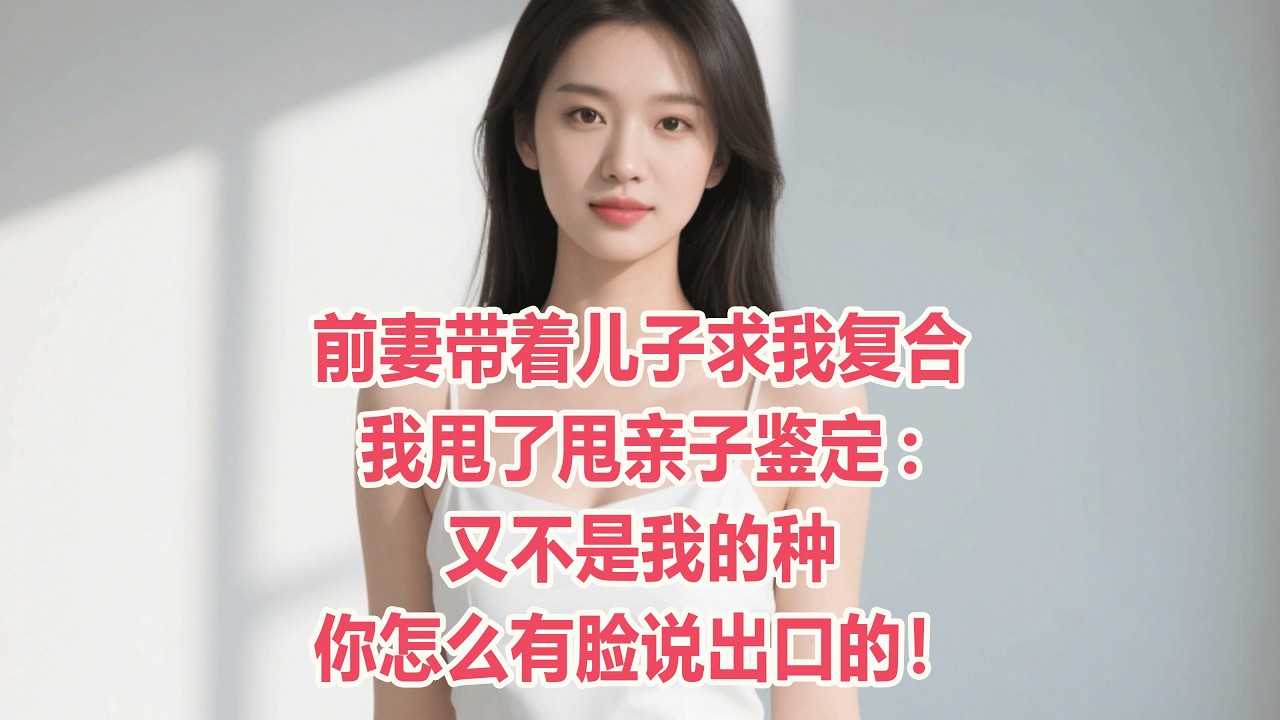 前妻带着儿子求我复合，我甩了甩亲子鉴定:又不是我的种，你怎么有脸说出口的！#情感故事 #退休生活 #子女孝顺 #老人频道 #生活哲学 #自主养老 #独立养老