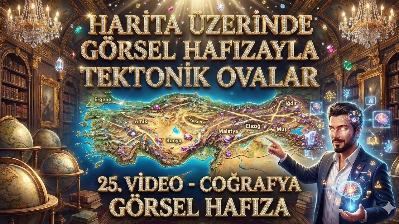 Türkiye'nin TEKTONİK OVALARI Nerede? Harita Üzerinde Nokta Atışı GÖRSEL HAFIZAYLA KODLAMA. 25.Video