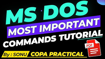 MS DOS in Hindi | how to use and open commands in computer intro tutorial with pdf window 10