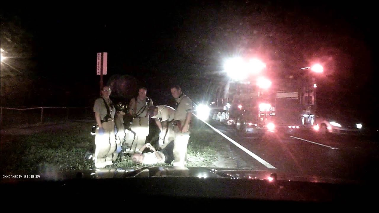 Dash Cam: Drunk guy passed out on side of road - YouTube