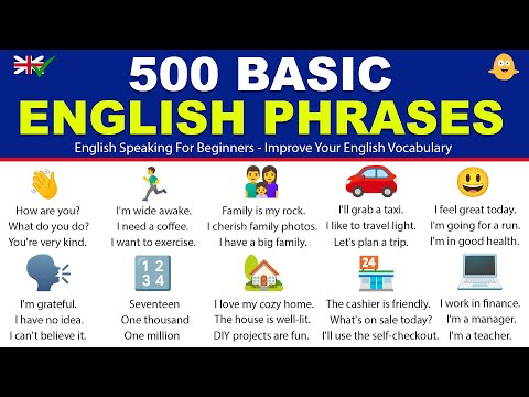 LEARN ENGLISH: 500 Basic English Phrases for Beginners