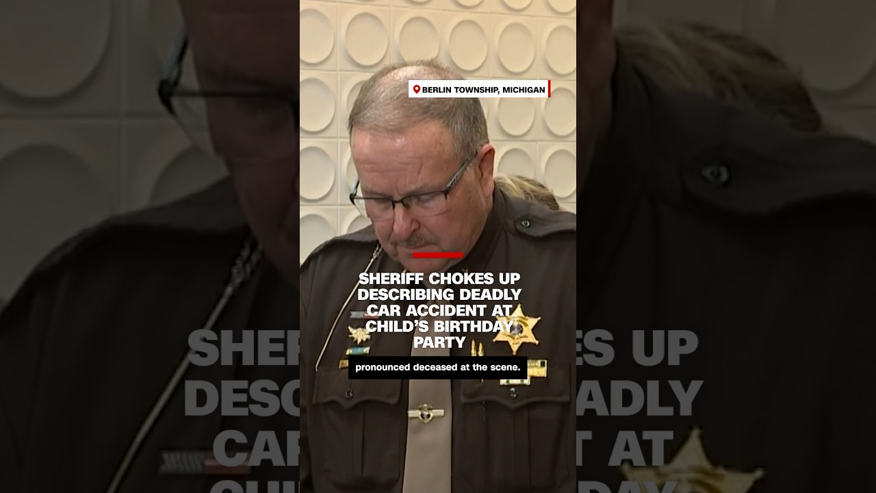 The sheriff chokes up describing the fatal car accident at the children's birthday party