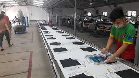 Công nghệ in lưới trên  vải cho áo jacket