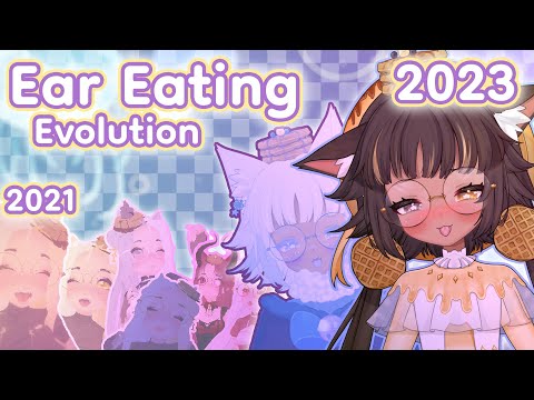 MY EAR EATING EVOLUTION ! 2 YEARS OF EAR EATING ASMR | OVER 1H OR EAR EATING