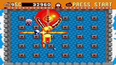 Super Bomberman 1: Normal Game: Level 1-5 to 1-8 (Bigaron Boss)