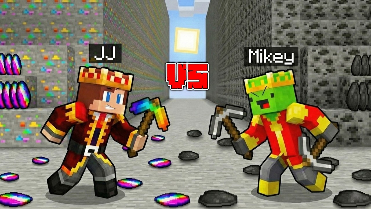 Minecraft JJ vs Mikey: KINGS vs POOR MINE BATTLE in Minecraft - Maizen