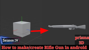 How to make or create AR Rifle Gun 3D model in android use Prisma 3D full tutorial/#WEAPONs