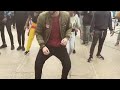 White man masters the african dance fire 