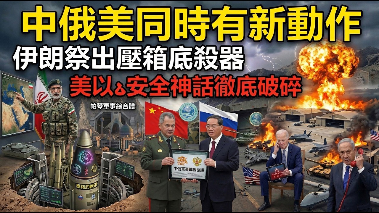 中俄美同時有新動作，伊朗祭出壓箱底殺器，美以安全神話徹底破碎。