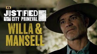 Raylan Sees Mansell with Willa - Scene | Justified: City Primeval - Season 1 | FX