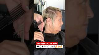 ASYMMETRICAL BOB HAIRCUT EASY PRO BASIC LINE: Complete Tutorial Linked Below! 🔥🔥🔥