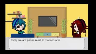 fnf react to monochrome (audio fixed)