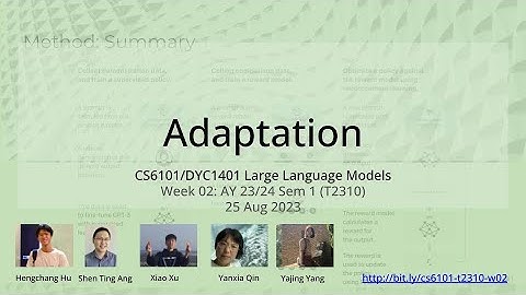 02: Adaptation – Large Language Models (NUS CS6101 NUS.WING)