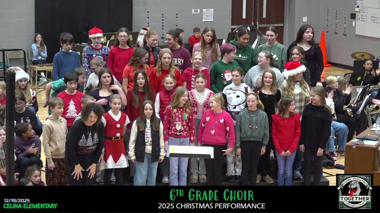 2025 Celina Elementary Winter Choir, Band, And Sing-a-long Performances, 12/19/2025