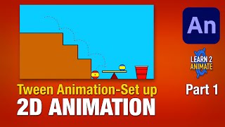 How to Animate a Bouncing Ball using Tween animation in Adobe Animate CC 2021. Set up Part 1