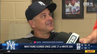 Aaron Boone discusses the key components of today’s victory