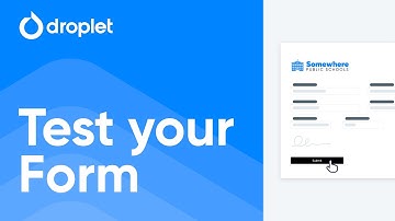 Droplet Rapid | Test your Form • Form-Builder Series