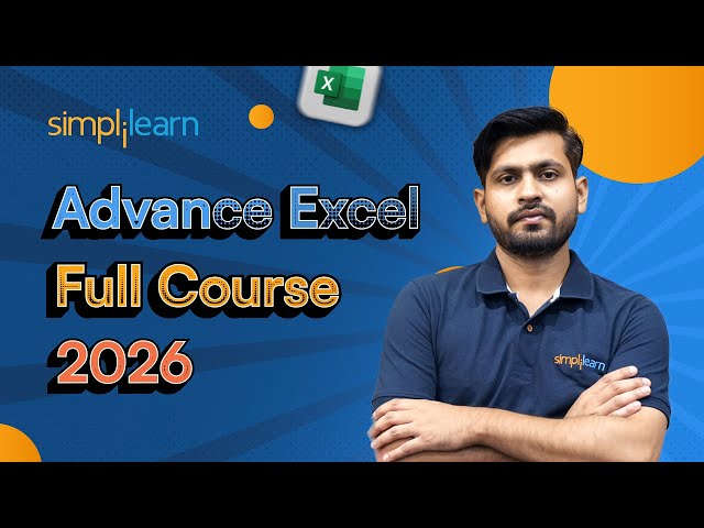 Advance Excel Full Course 2026 [FREE] | Advance Excel Tutorial | Advance Excel Course | Simplilearn