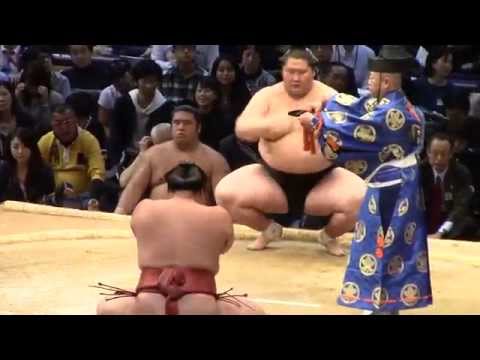 2015大相撲九州場所１１　嘉風vs逸ノ城