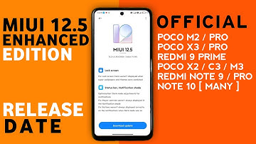 MIUI 12.5 Enhanced Edition Official Update | Poco Poco M2/Pro,Poco X3,X2,Redmi Note9 Pro/Max,Note 10