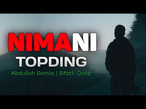Нимани топдинг! Абдуллох