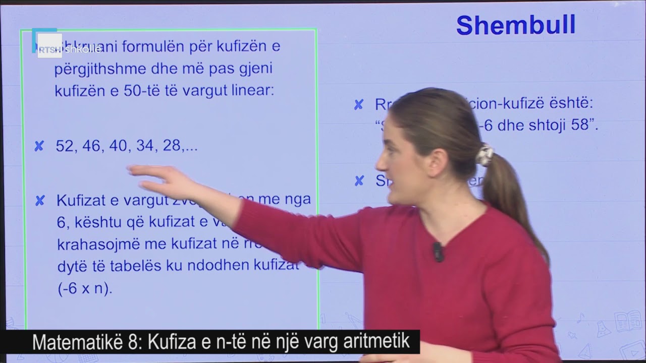Matematikë 8 - Kufiza e n-të në një varg aritmetik
