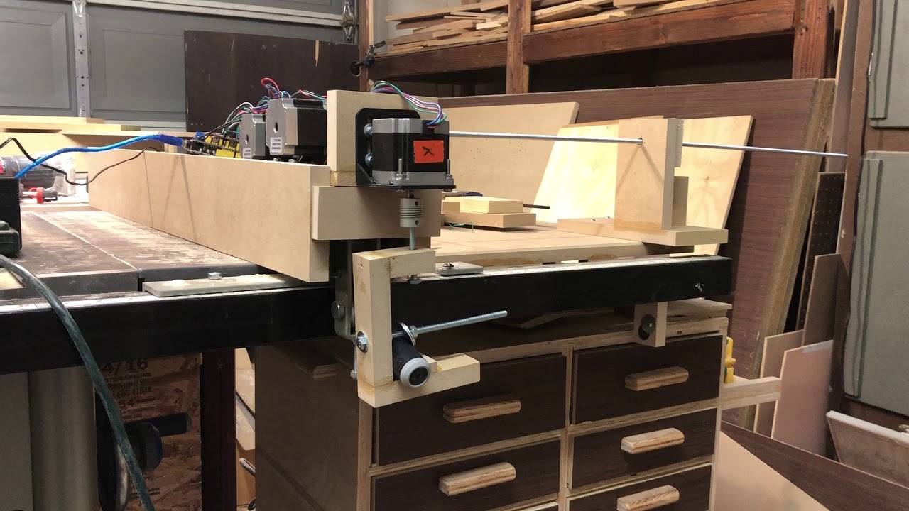 Moving a table saw fence with stepper motors