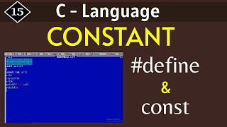 Constant in C | symbolic constant | constant declaration