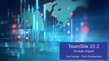 How to import a TeamSite module or Single Page Application | OpenText™ Web CMS