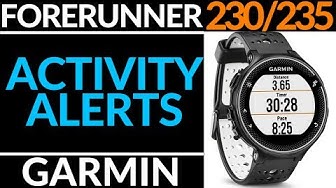 How To Setup Speed, Pace, Distance or HR Alerts  - Garmin Forerunner 230 / 235