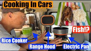 COOKING IN CARS Blackened Rainbow Trout. Will Fish Stink Up My Car? Testing Portable Range Hood