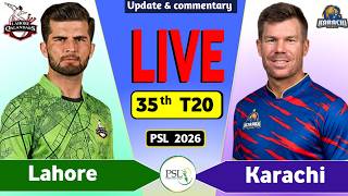 PSL Live: Lahore vs Karachi Kings 35th T20 Live Match Today | LQ vs KK Live Score & Commentary screenshot 1