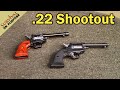 Ruger Wrangler vs Heritage Rough Rider .22 Pistol Shootout