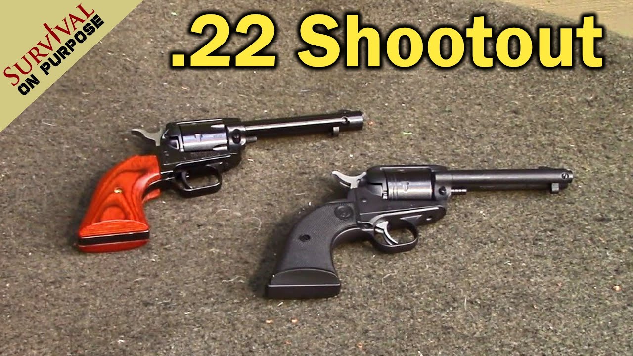 Ruger Wrangler vs Heritage Rough Rider .22 Pistol Shootout - YouTube